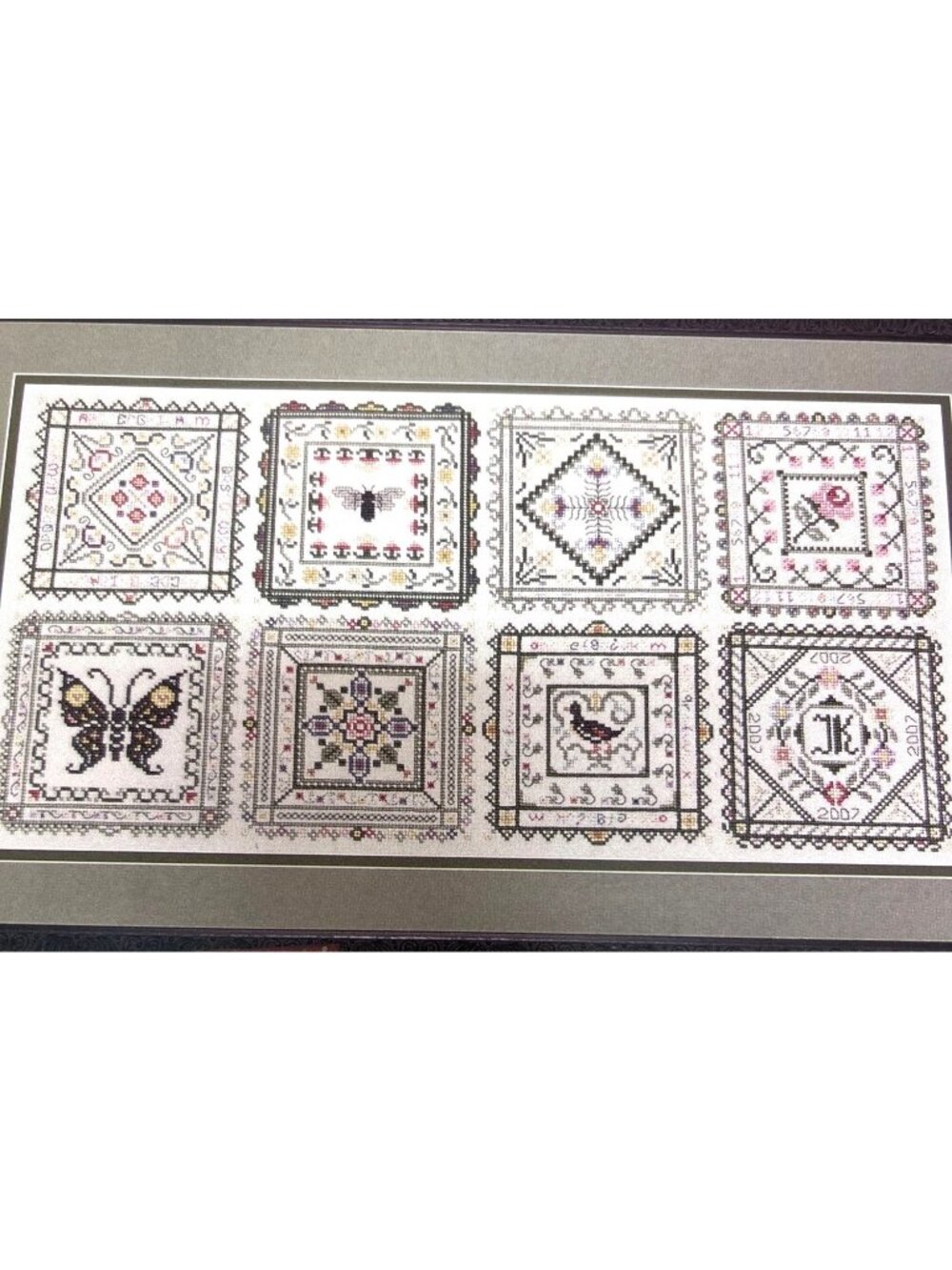 Rosewood Manor Garden Tiles Cross-Stitch Pattern By Karen Kluba S-1149